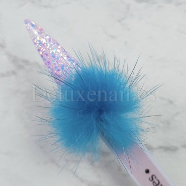 Pompón magnético desmontable, azul