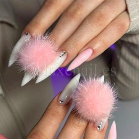 Pompón magnético desmontable, gris