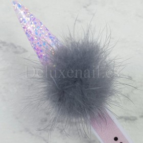 Pompón magnético desmontable, gris