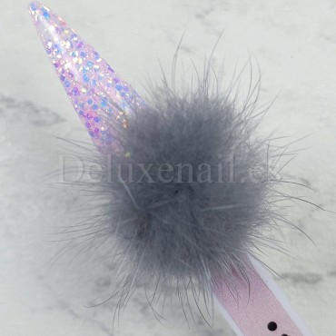 Pompón magnético desmontable, gris