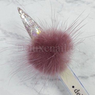 Pompón magnético desmontable, rosa biejo