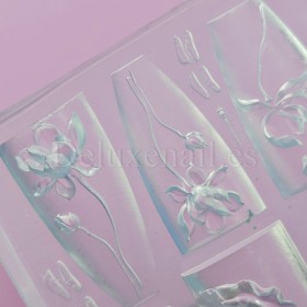 Molde de silicona transparente para los diseños, Flores 1