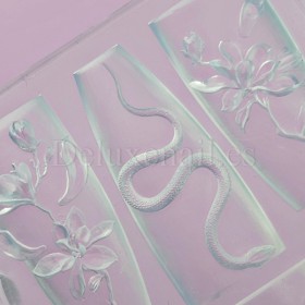 Molde de silicona transparente para los diseños, Flores 2