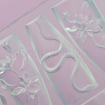 Molde de silicona transparente para los diseños, Flores 2