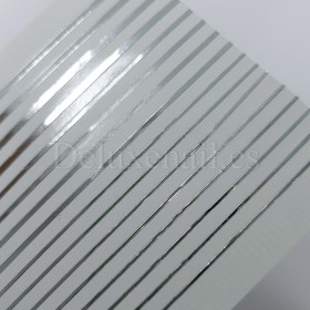 Pegatina adhesiva cinta, Plata metalizada
