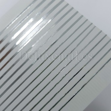 Pegatina adhesiva cinta, Plata metalizada