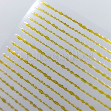 Pegatina cinta 05 - cadena decorativa, dorado