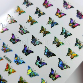 Pegatina adhesiva Holográfica D3701, Mariposas