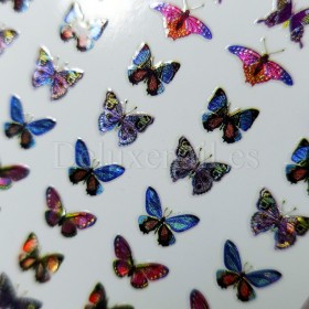 Pegatina adhesiva Holográfica D3704, Mariposas
