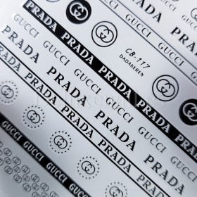Pegatina adhesiva CB-117, Prada Gucci