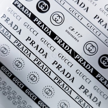 Pegatina adhesiva CB-117, Prada Gucci