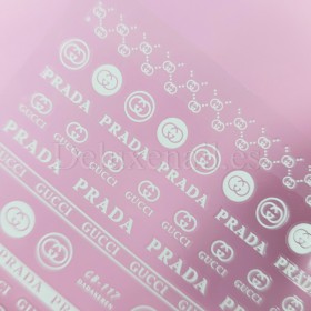 Pegatina adhesiva CB-117, Prada Gucci