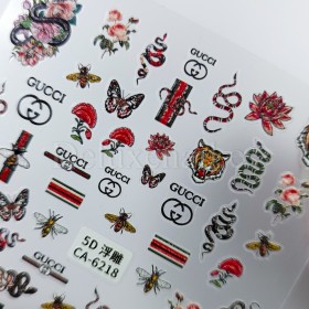 Pegatina adhesiva CA-6218, Gucci