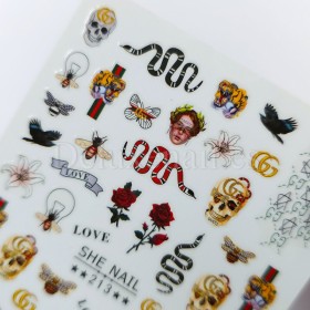 Pegatina adhesiva SN-213, Gucci