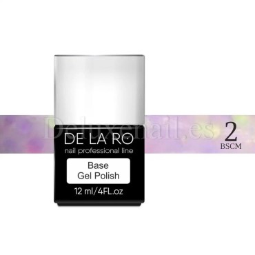 Base Rubber Crazy Mix 02 DE LA RO, base decorativa, violeta con hexágonos, 12 ml