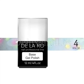 Base Rubber Crazy Mix 04 DE LA RO, base decorativa, azul con hexágonos, 12 ml