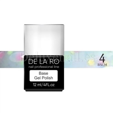 Base Rubber Crazy Mix 04 DE LA RO, base decorativa, azul con hexágonos, 12 ml