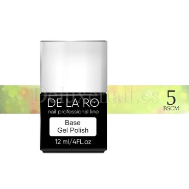 Base Rubber Crazy Mix 05 DE LA RO, base decorativa, verde claro con hexágonos, 12 ml