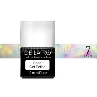 Base Rubber Crazy Mix 07 DE LA RO, base decorativa, lila con hexágonos, 12 ml