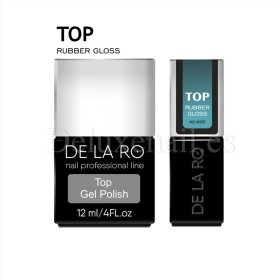 Top sin pegajosidad Rubber Gloss no wipe DE LA RO, 12 ml