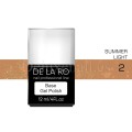 Base Rubber Summer Light 02 DE LA RO, base decorativa, naranja con hexágonos, 12 ml