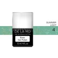 Base Rubber Summer Light 04 DE LA RO, base decorativa, turquesa con hexágonos, 12 ml