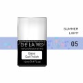 Base Rubber Summer Light 05 DE LA RO, base decorativa, azul con hexágonos, 12 ml