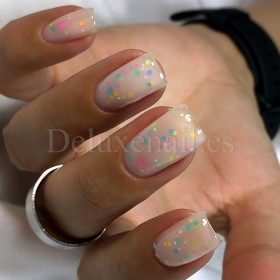 Base Rubber Crazy Mix 07 DE LA RO, base decorativa, lila con hexágonos, 12 ml
