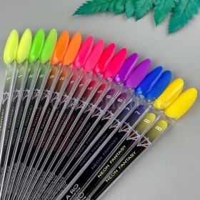 Base Neon Fantasy 01 DE LA RO, base de color verde claro neón, 12 ml
