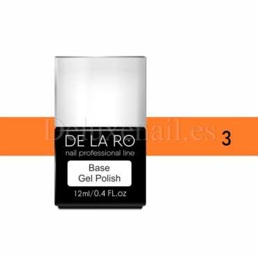 Base Neon Fantasy 03 DE LA RO, base de color naranja neón, 12 ml