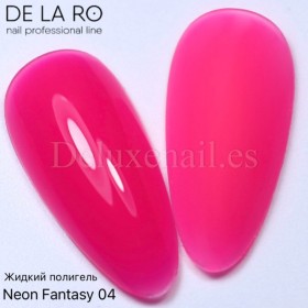 Base Neon Fantasy 04 DE LA RO, base de color rosa neón, 12 ml
