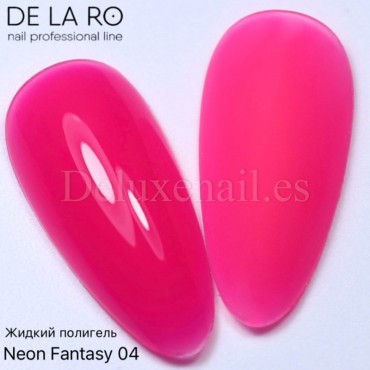 Base Neon Fantasy 04 DE LA RO, base de color rosa neón, 12 ml