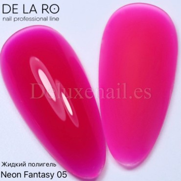 Base Neon Fantasy 05 DE LA RO, base de color rosa neón, 12 ml