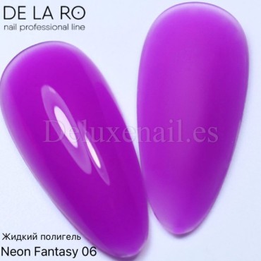 Base Neon Fantasy 06 DE LA RO, base de color morado neón, 12 ml