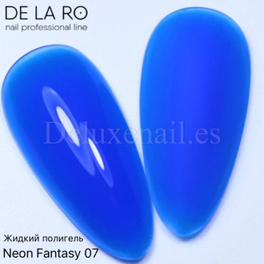 Base Neon Fantasy 07 DE LA RO, base de color azul neón, 12 ml