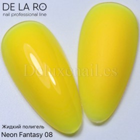 Base Neon Fantasy 08 DE LA RO, base de color amarillo neón, 12 ml