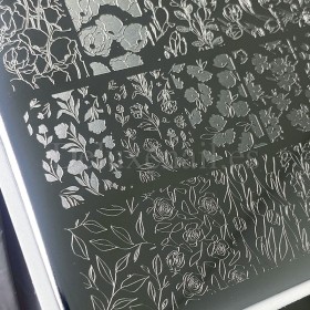 Placa Grande 10 Darstamp Floral