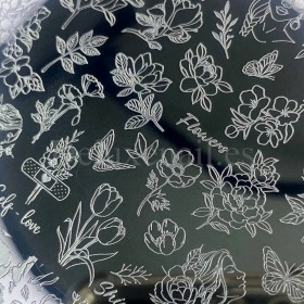 Placa Grande 10 Darstamp Floral