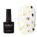 Top sin pegajosidad Komilfo Star Nails Gold, con UV filtros, 8 ml