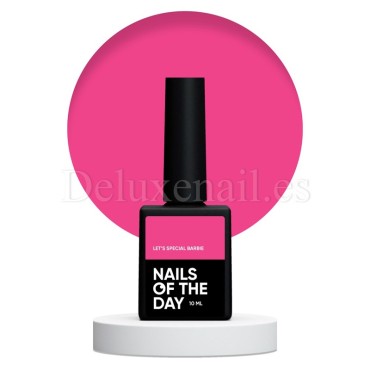 Gel Polish Barbie 209 NAILSOFTHEDAY, esmalte semipermanente rosa neón, 10 ml