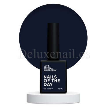 Gel Polish Blueberry 325 NAILSOFTHEDAY, esmalte semipermanente azul oscuro, 10 ml