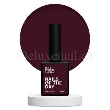Gel Polish Cherry 361 NAILSOFTHEDAY, esmalte semipermanente rojo oscuro, 10 ml