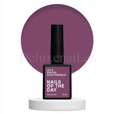 Gel Polish Cold Marsala 377 NAILSOFTHEDAY, esmalte semipermanente marsala, 10 ml