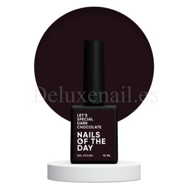 Gel Polish Dark Chocolate 357 NAILSOFTHEDAY, esmalte semipermanente chocolate, 10 ml