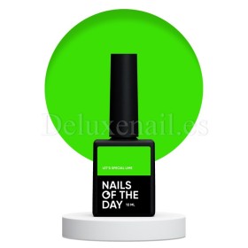 Gel Polish Lime 245 NAILSOFTHEDAY, esmalte semipermanente verde neón, 10 ml