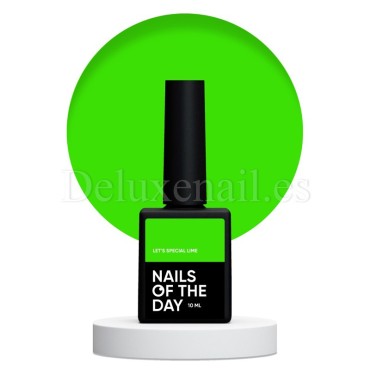 Gel Polish Lime 245 NAILSOFTHEDAY, esmalte semipermanente verde neón, 10 ml