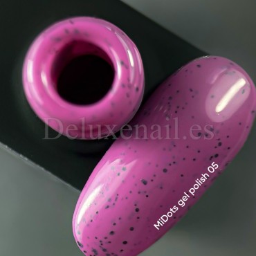 Esmalte Permanente MiDots 05 NAILSOFTHEDAY, Rosa con partículas negras, 10 ml