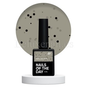 Esmalte Permanente MiDots 07 NAILSOFTHEDAY, Amarillo Lechoso con partículas negras, 10 ml