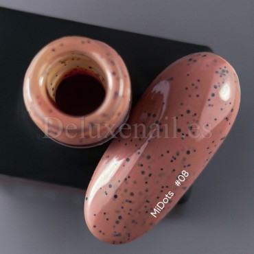 Esmalte Permanente MiDots 08 NAILSOFTHEDAY, Teja con partículas negras, 10 ml