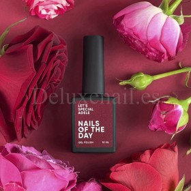 Esmalte Permanente Let’s special Adele NAILSOFTHEDAY, Rojo con purpurina, 10 ml